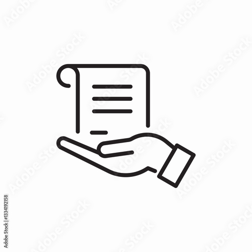 paper document service icon sign vector