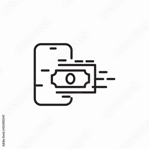 smartphone platform finances icon sign vector