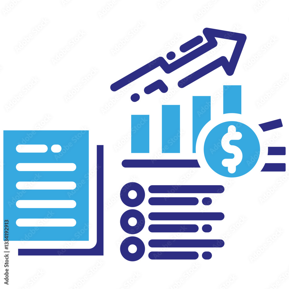 Data Analysis icon in Glyph Dual Color Style. Simple Vector Design. Simple Vector Glyph Icon Data Analysis icon in Glyph Dual Color Style. Simple Vector Design. Simple Vector Glyph Icon