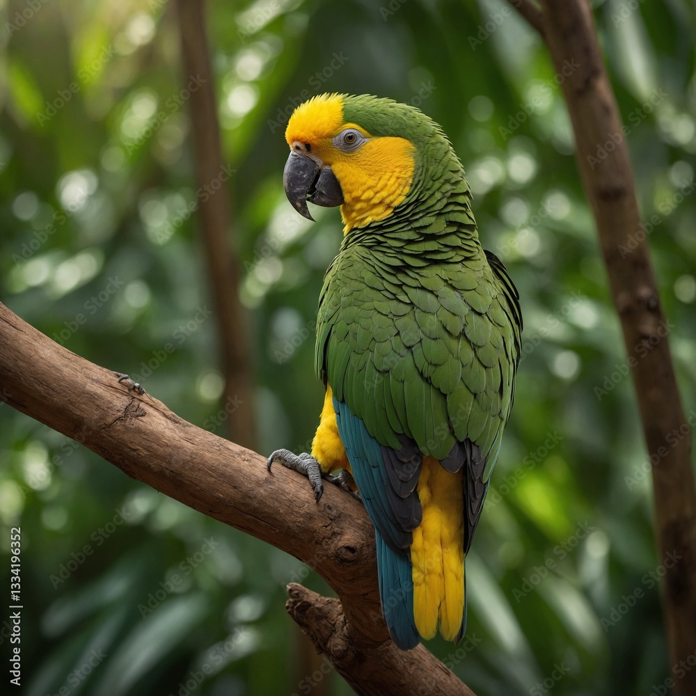 Obraz premium green and yellow macaw