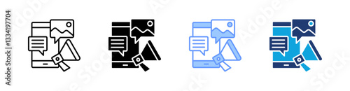 Content Multistyle Icon Set Vector 