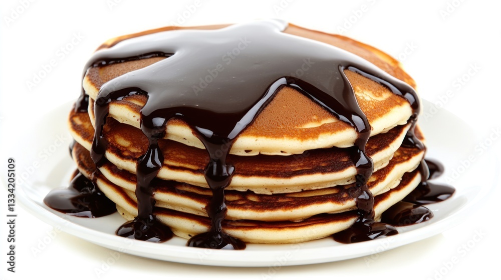 Fototapeta premium Delicious Chocolate Pancakes Stack
