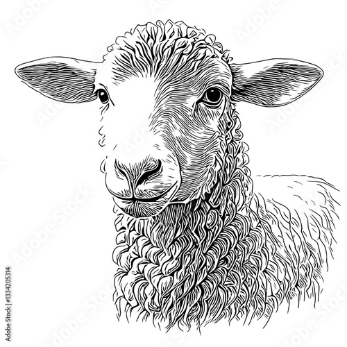 vector illustration of a sheep