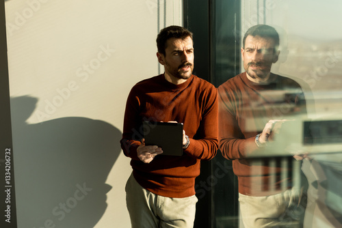 Professional man engages in...