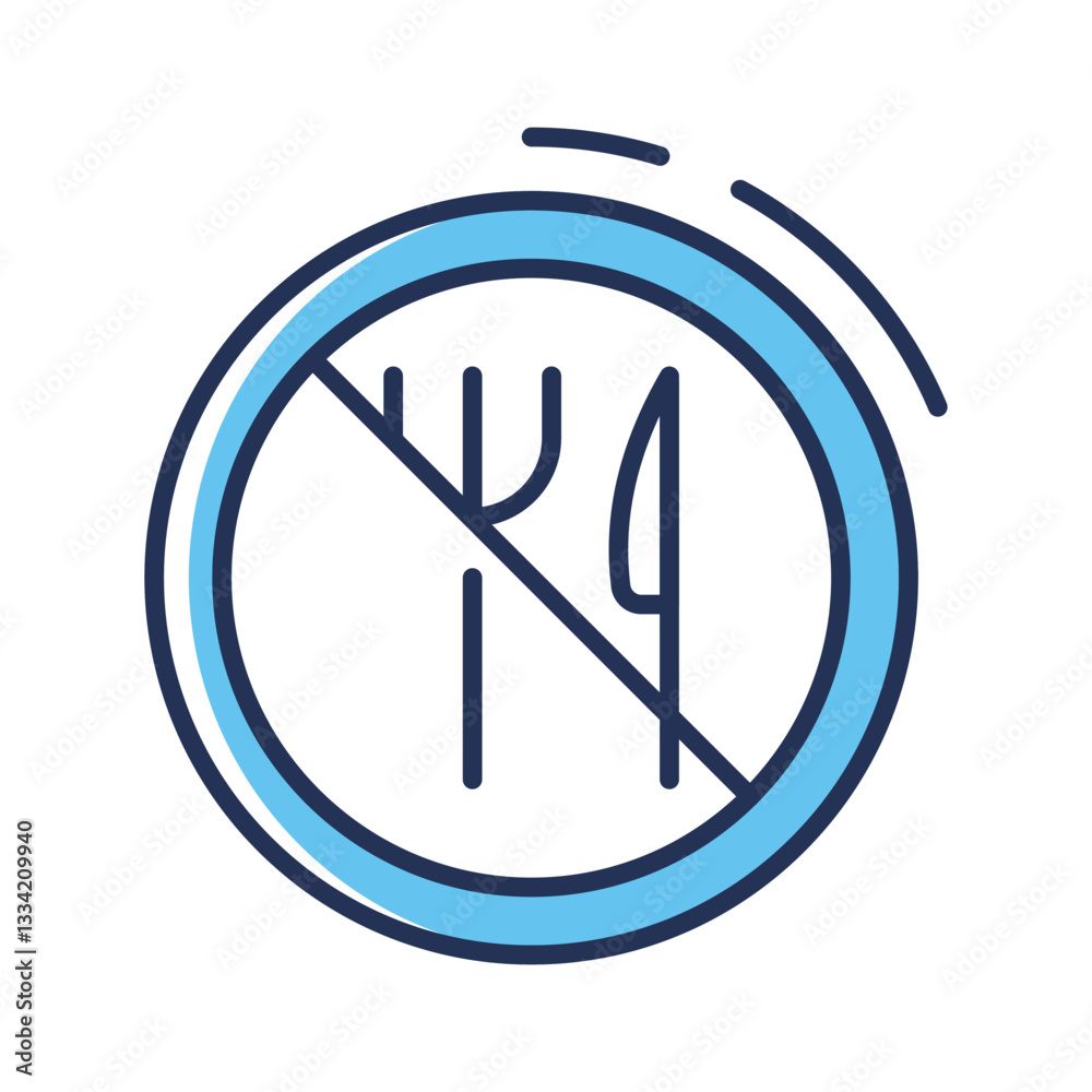 Here is a latest outline style icon depicting fasting concept Here is a latest outline style icon depicting fasting concept