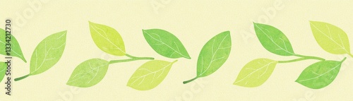Watercolor leaves pattern background photo