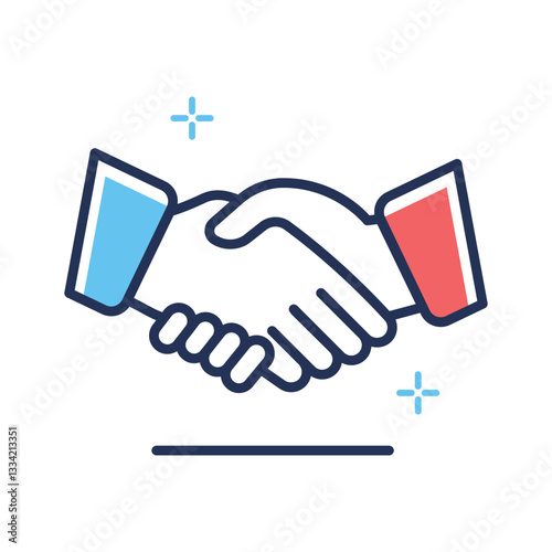 Get a glimpse of this trendy outline icon showing handshake
