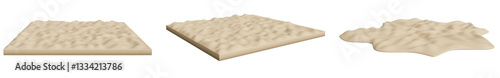 cut of the ground and the sand, beach sand, Summer holiday, vacation and travel concept, 3d render