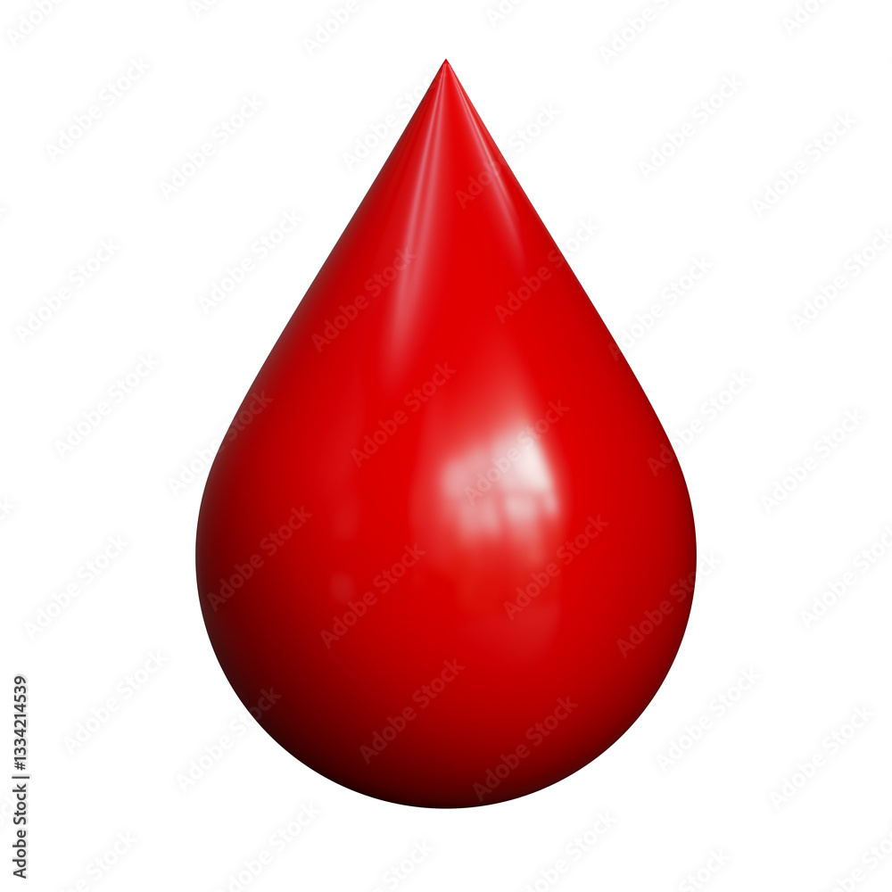 red blood cells icon. Cartoon medical diagnostic healthcare or donation concept. Blood platelet, stem cells. Medical laboratory blood plasma sample volume symbol, 3d render
