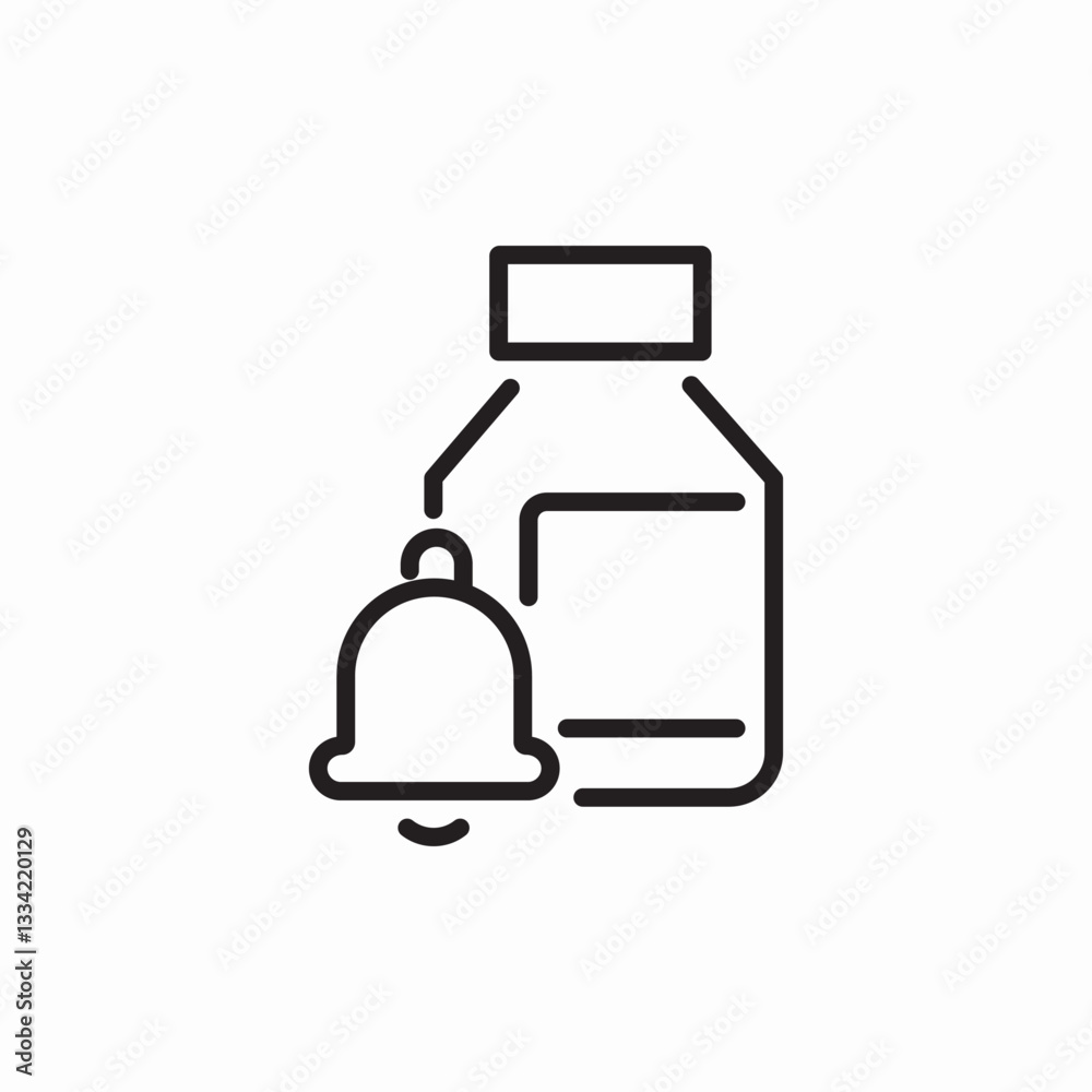 treatment notification icon sign vector treatment notification icon sign vector
