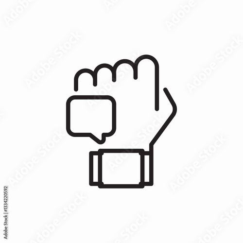 wrist watch message icon sign vector