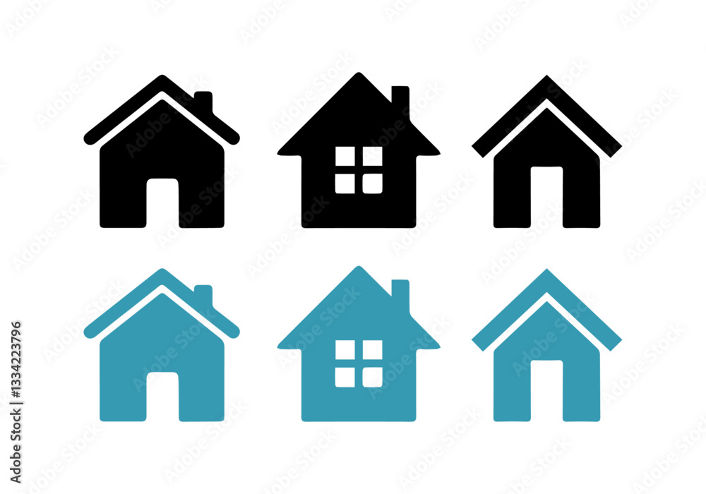 house icon set. monochrome house icon set design. Simple house symbol. Real estate Flat and line style sign. Home flat icon set vector illustration house icon set. monochrome house icon set design. Simple house symbol. Real estate Flat and line style sign. Home flat icon set vector illustration