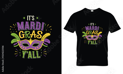 Mardi Gras Y'all T-Shirt Design
