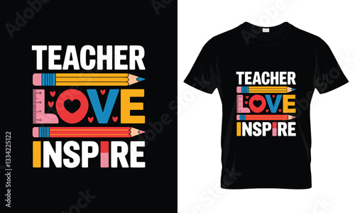 School Teacher For Typography T-shirt