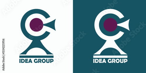 logo for business with character and megaphone, business, investment, finance