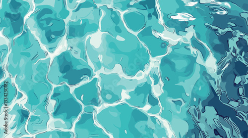 trcaed vector background of water surface