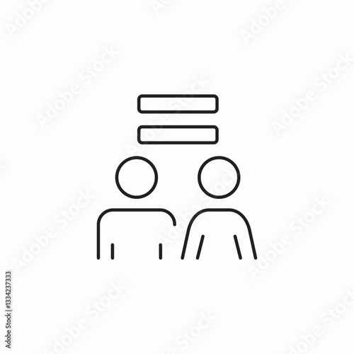 gender equals icon sign vector