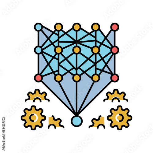 Deep Neural Networks lline icon.