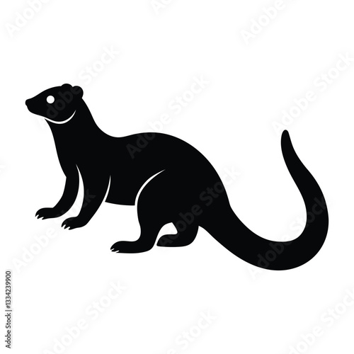 Creative Mongoose Silhouette Graphic Art Icon for Artwork