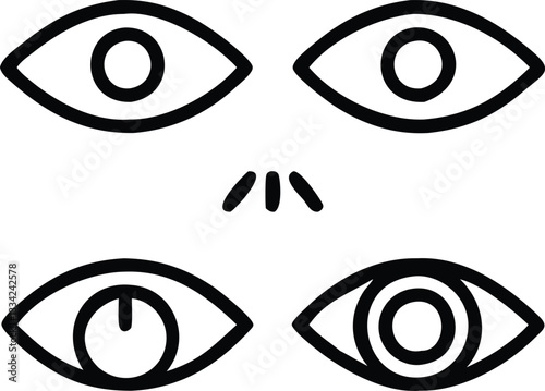 Eye pattern with spiral and circular design