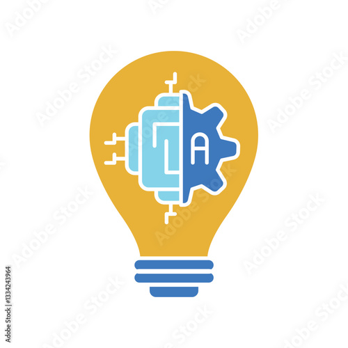 Intelligent Systems color flat icon.