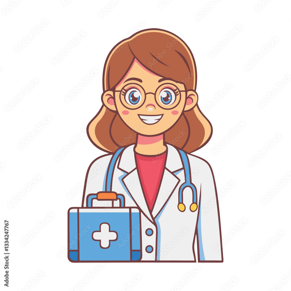 Fototapeta premium Doctor Staff Female First Aid Medical