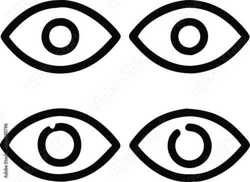 Eye pattern with spiral and circular design
