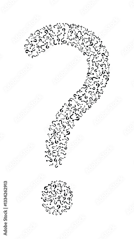 A vector background features a large question mark filled with numerous small question marks inside, creating a mysterious and thought-provoking visual representation of curiosity and doubt.
A vector background features a large question mark filled with numerous small question marks inside, creating a mysterious and thought-provoking visual representation of curiosity and doubt.
