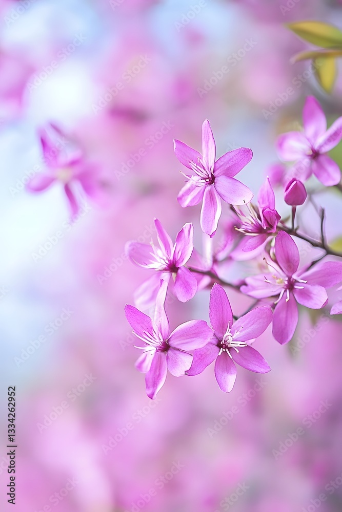 Fototapeta premium Closeup Delicate Pink Flowers Blossom Spring