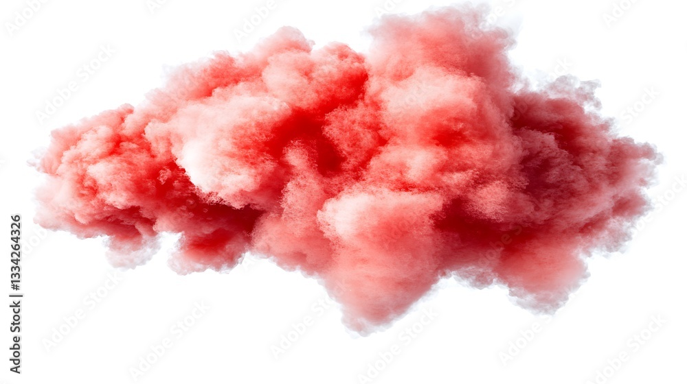 Fototapeta premium Soft Red Smoke Cloud Formation for Creative Backgrounds and Visual Effects in Artistic Designs