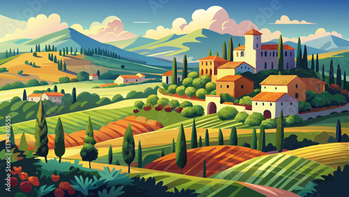 Beautiful landscape from Tuscany, Italy