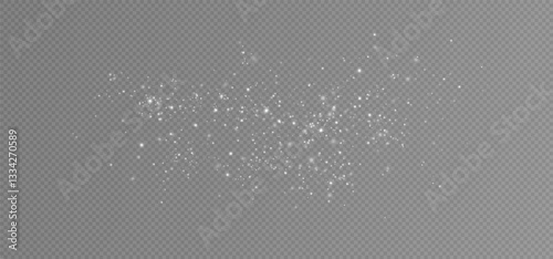 White dust.Particles of light.Decoration.	
Vector