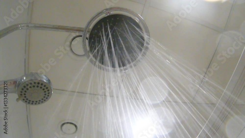 shower in the bathroom