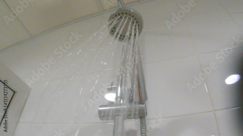 shower in the bathroom