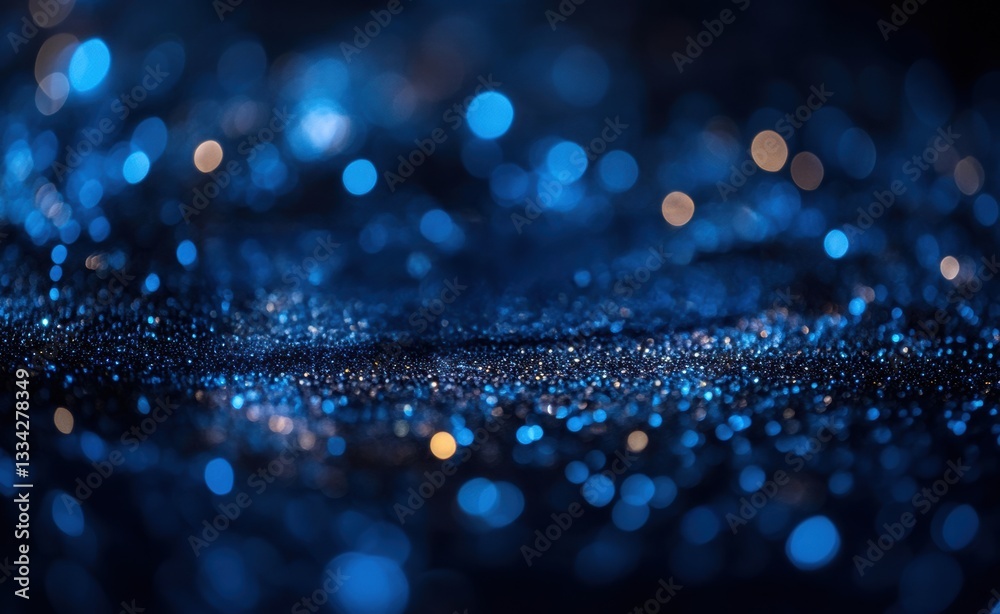 Fototapeta premium The image is a blue background with a lot of small, bright blue dots