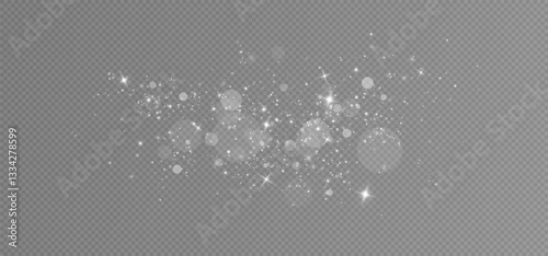 Glow light effect. Vector illustration. Christmas flash. dust. Glow light effect. Star burst with sparkles.