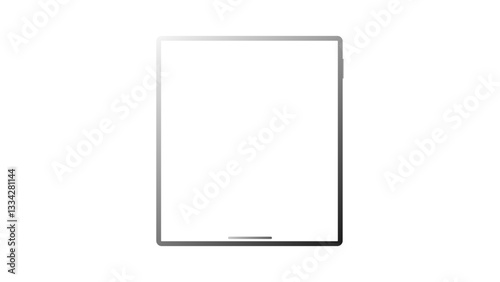 Premium tablet in trendy thin frame design. vector.