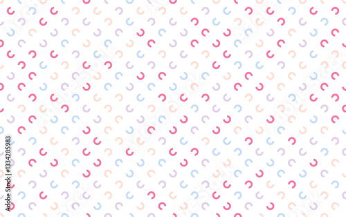 Fun colorful line seamless pattern. Creative minimalist style art background