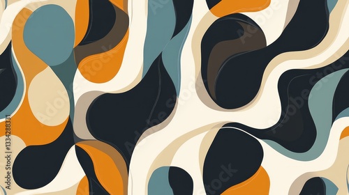 Decorative Pattern Geometric Accent Line Pattern Retro Repeating, Abstract Shape Concept.