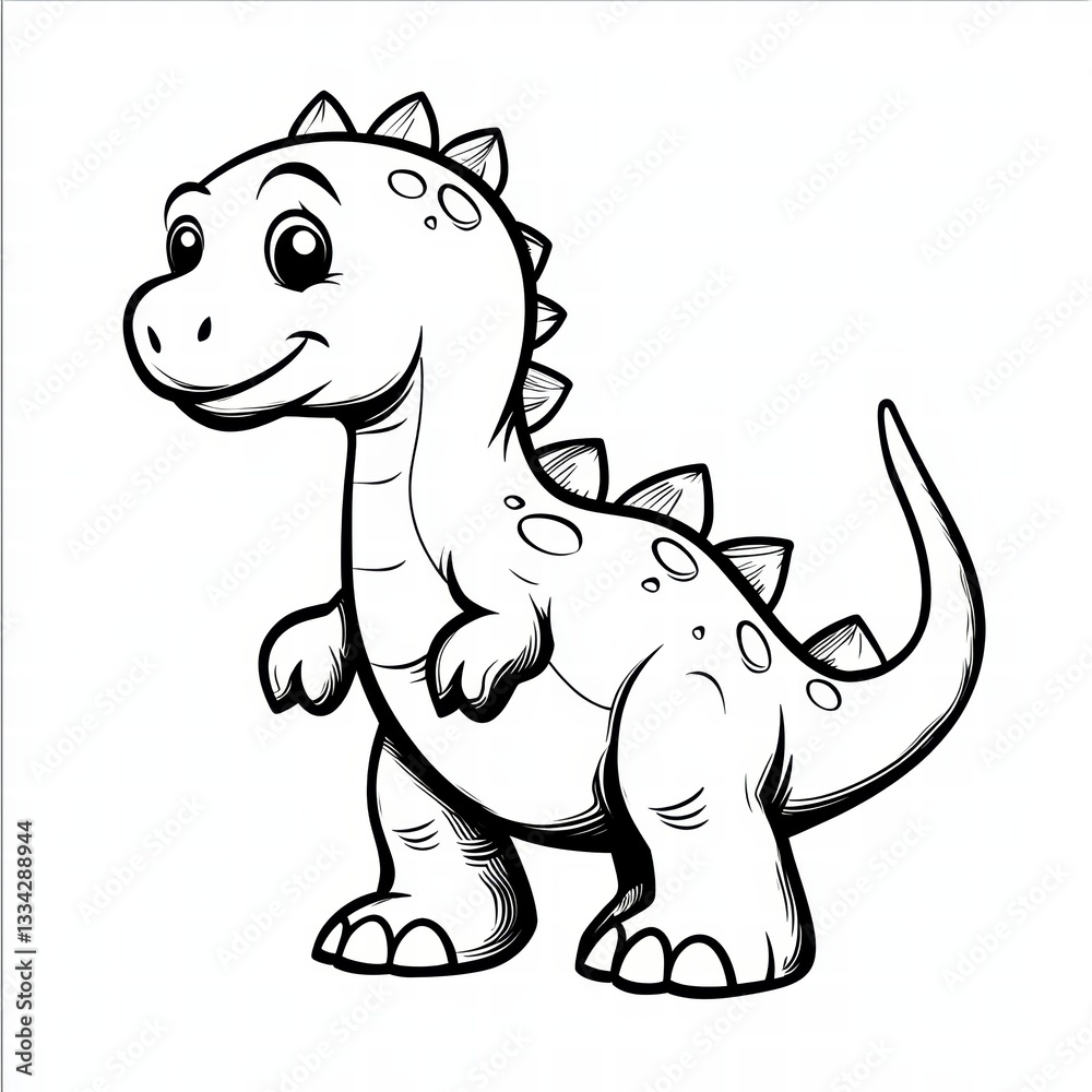 Charming Dino Sketch: A delightful hand-drawn illustration of a smiling cartoon dinosaur, exuding an endearing and playful charm. Capturing the essence of prehistoric whimsy and childlike wonder. Charming Dino Sketch: A delightful hand-drawn illustration of a smiling cartoon dinosaur, exuding an endearing and playful charm. Capturing the essence of prehistoric whimsy and childlike wonder.