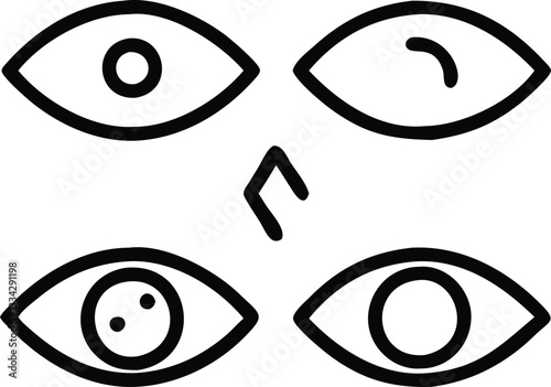 Eye pattern with spiral and circular design