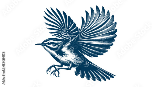 warbler bird vector