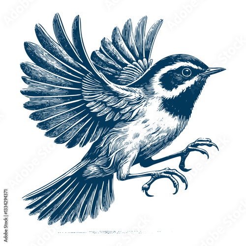 warbler bird vector