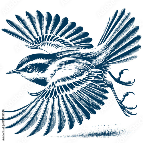 warbler bird vector