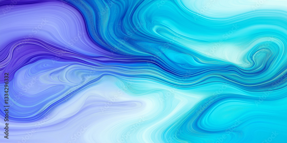 Fototapeta premium Abstract blue and purple marble effect background creating stunning visuals