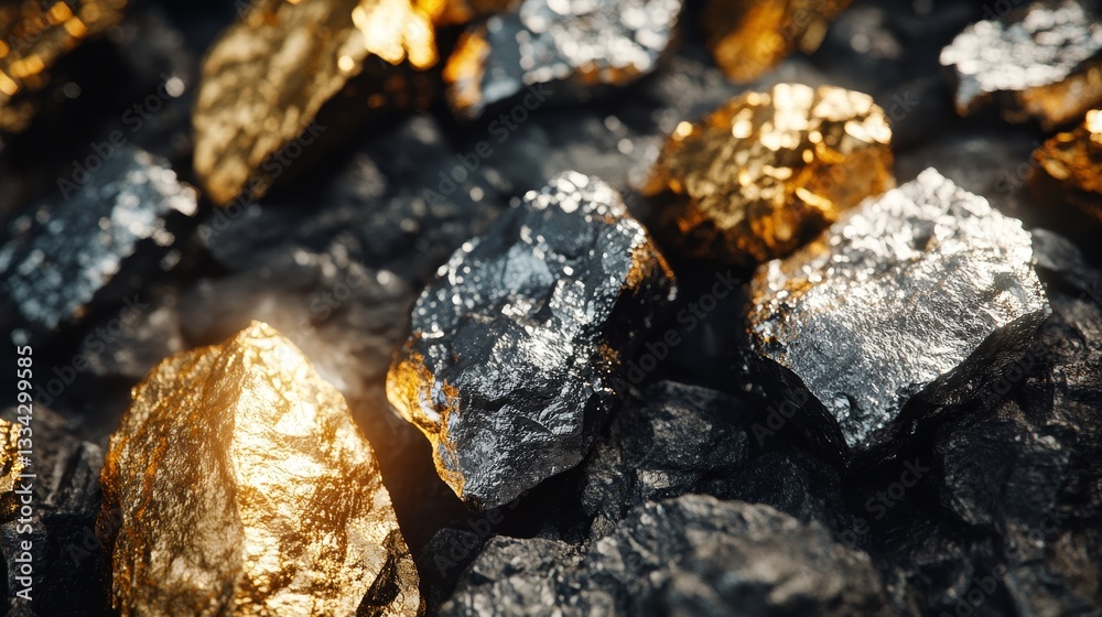 Shiny minerals symbolize rare earth elements deal, highlighting their economic and technological significance. Shiny minerals symbolize rare earth elements deal, highlighting their economic and technological significance.
