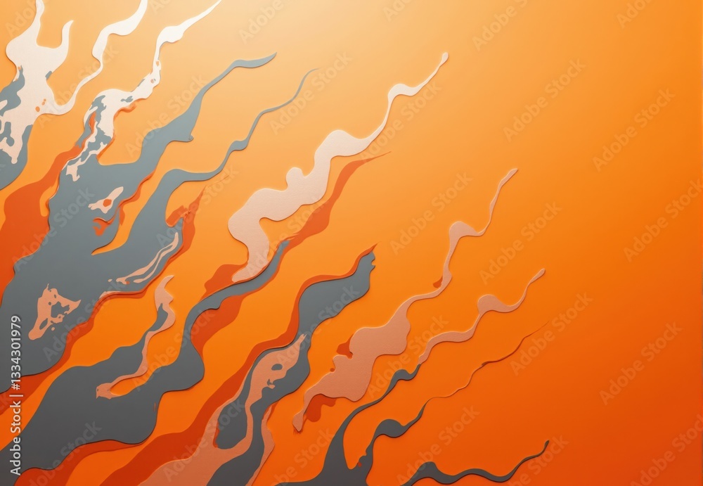 Abstract Orange and Gray Wave Pattern Abstract Orange and Gray Wave Pattern