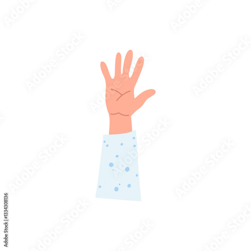 Illustration of Hand Raising Movement