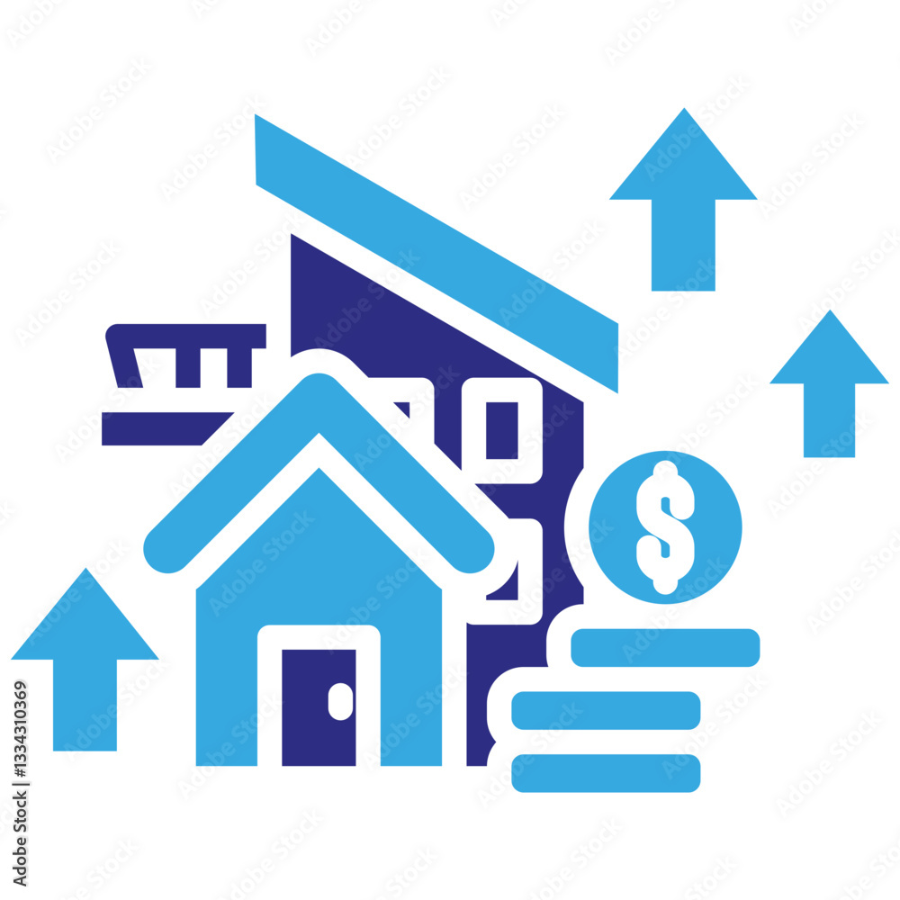 Home Equity icon in Glyph Dual Color Style. Simple Vector Design. Simple Vector Glyph Icon Home Equity icon in Glyph Dual Color Style. Simple Vector Design. Simple Vector Glyph Icon