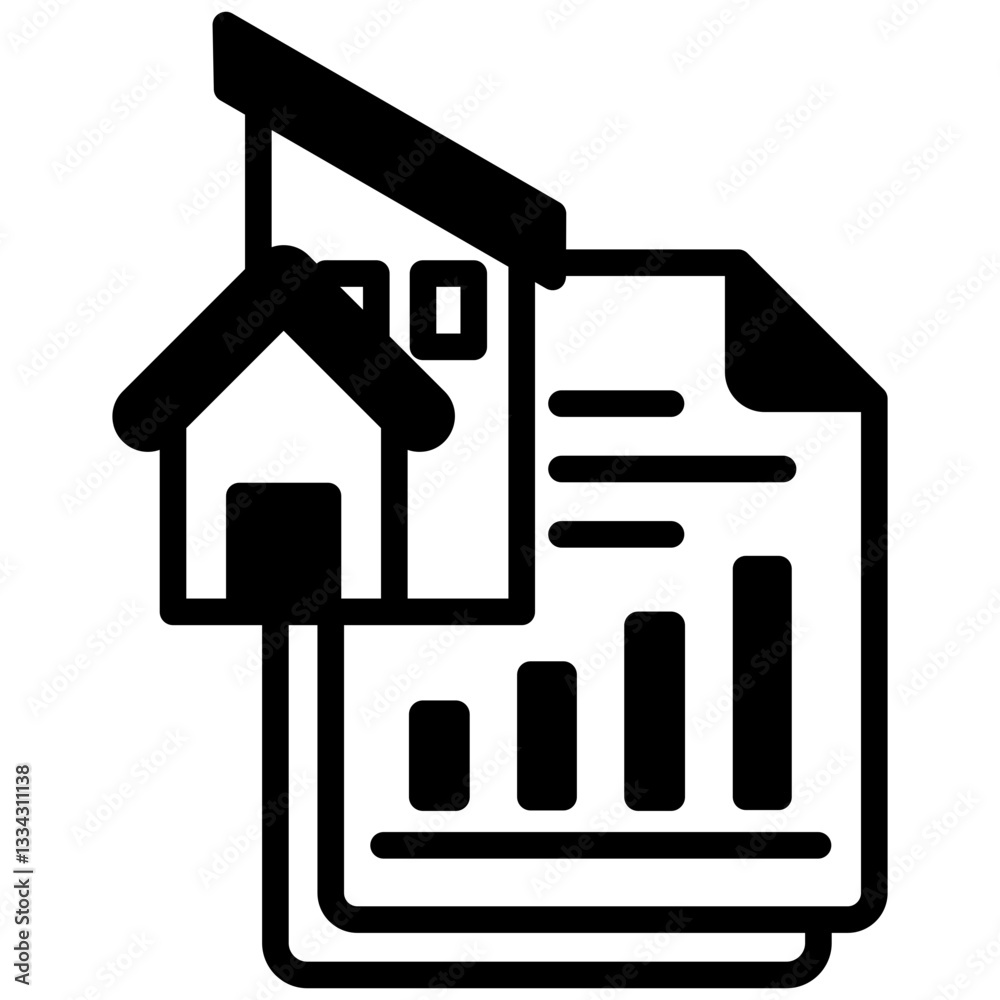Property Analytics icon in Mix Filled Style. Simple Vector Design. Simple Vector Outline Filled Icon Property Analytics icon in Mix Filled Style. Simple Vector Design. Simple Vector Outline Filled Icon